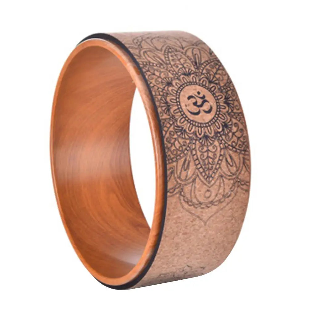 Natural Cork Yoga Wheel - Fitness & Pilates Circle for Improved Back Bends & Stretching - Image 3